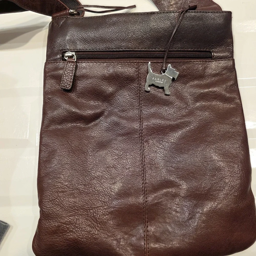 Radley London Womens Pockets Icon Leather Crossbody Bag In‎ Brown Purse